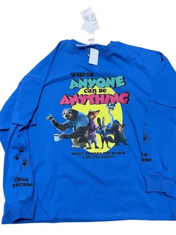 주토피아 2 리트시 새상품 블루 롱 T 시마무라 아베일 새상품 L 사이즈