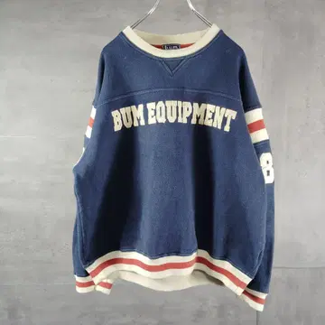 구제 의류 맨투맨 자수 로고 라인 L 상당