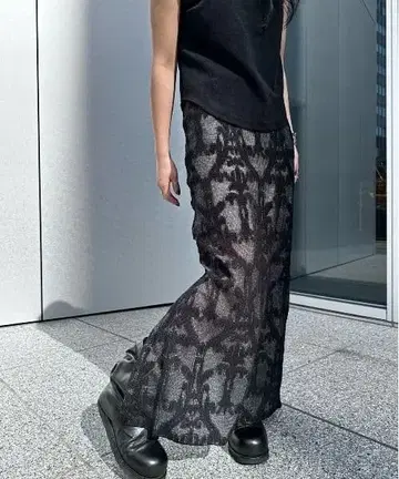 DAMASK KNIT JACQUARD SKIRT ameri vintage