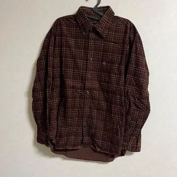 POLO 긴팔 셔츠 브라운 계열 체크 L