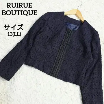 빅 사이즈 13호 루일 에 부티크 노카라 자켓 네이비 LL
