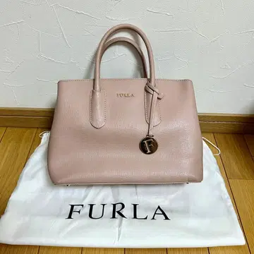 FURLA 핑크 가죽 핸드백