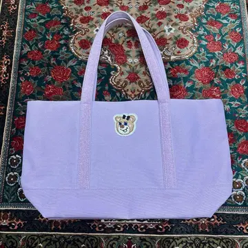 페이 라브라리 와펜 토트백 대 사이즈 새상품급 페일 퍼플