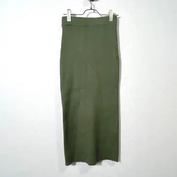 노브랜드 니트 타이트 롱 스커트 그린 원사이즈
