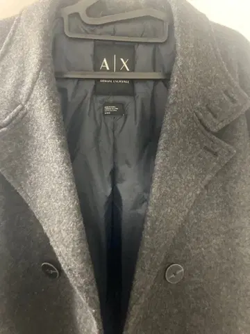 Armani Exchange 그레이 피 코트