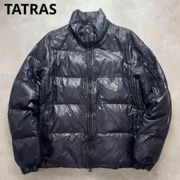 레어 경량 TATRAS 제로 그래비티 다운 자켓 네이비 로고 44