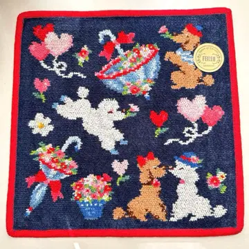 [ 새상품 미사용 ] FEILER 타월 손수건 몽쁘띠를르 푸들