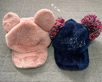 디즈니 팬캡 네이비 핑크 세트