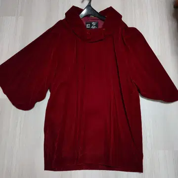 고급 벨벳 빨간색 겉옷 M 사이즈 아게하라