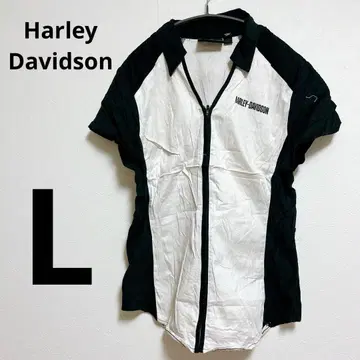 Harley-Davidson 반팔 셔츠 [ L ] 화이트/블랙