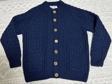 90s INVERALLAN 인버아란 가디건 다크 네이비 브라운 택