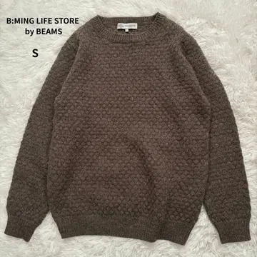 비밍 by BEAMS 알파카 혼방 크루넥 니트 스웨터 S