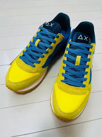 스니커즈 SUN68 미사용 새상품 노랑 파랑 45 28.5cm