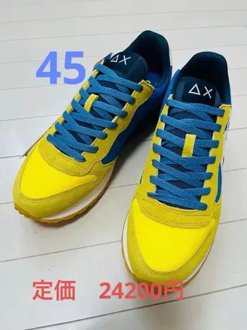 스니커즈 SUN68 미사용 새상품 노랑 파랑 45 28.5cm