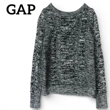 새상품급 GAP 두꺼운 원단 니트 스웨터 블랙 XXS 믹스 캐주얼 심플