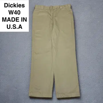 USA제 디키즈 w40 l32 카키 베이지 압착 택 워크 팬츠