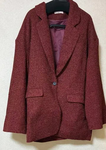 mideal 트위드 오버 자켓