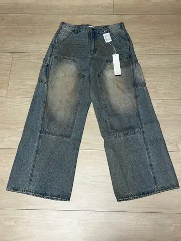 WYM DOUBLE KNEE CURVED SEEM BAGGY DENIM