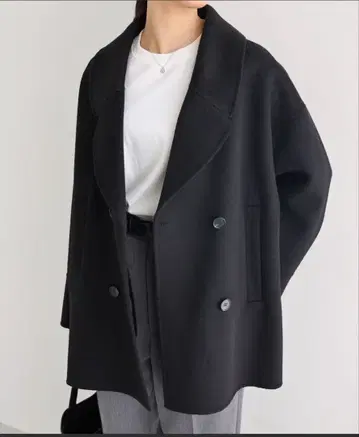 울 리버 P 코트 에버네이비 evernavy 블랙 M