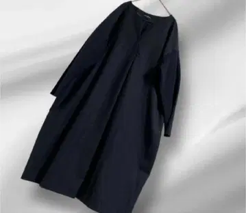 빅 사이즈! 23구/소매 리브 절개/울 원피스/44/최근