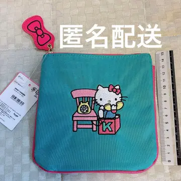 헬로키티 플랫 파우치 PLAZA 플라자 자수