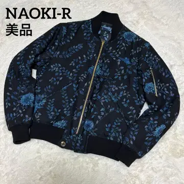 새상품급 NAOKI-R 블루종 자켓 블랙 x 블루 44 S~M 상당
