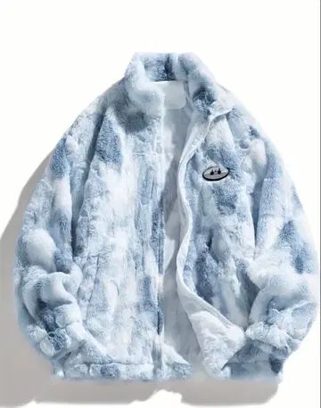 구름 무늬 플리스 자켓 빅 사이즈