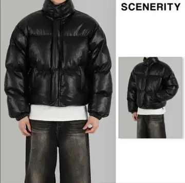 scenerity 가죽 다운 자켓