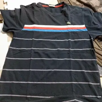 Lacoste 네이비 스트라이프 T셔츠