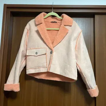 자라 무스탕 코트 숏 기장