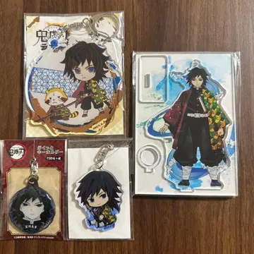 귀멸의 칼날 토미오카 기유 아크릴 키링 펜 스탠드 4점 묶음 판매