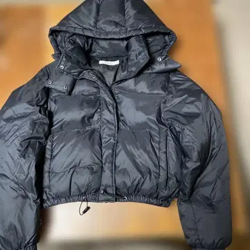 SLY 후드 부착 크롭 자켓 FREE 블랙