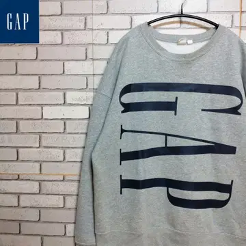 90s GAP 갭 맨투맨 화이트 택 빅 로고 빅 실루엣!