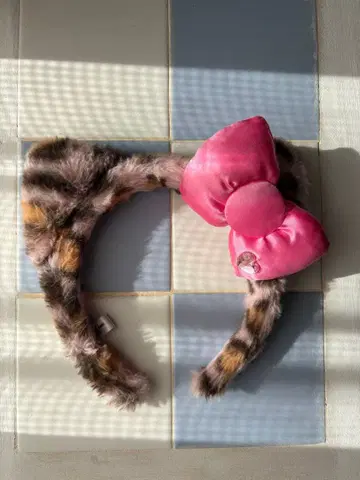 [새상품급] USJ 레오파드 무늬 리본 머리띠