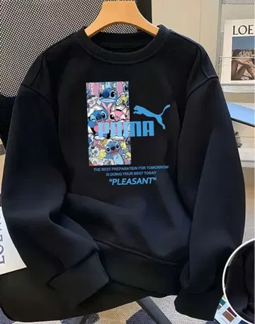 PUMA 블랙 맨투맨