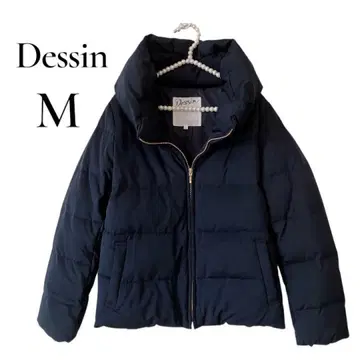 새상품급 Dessin 데셍 볼륨 컬러 다운 네이비 M 사이즈