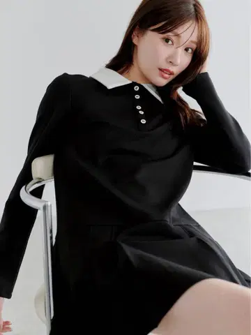 snidel 카라 플리츠 컷 미니 원피스 새상품급