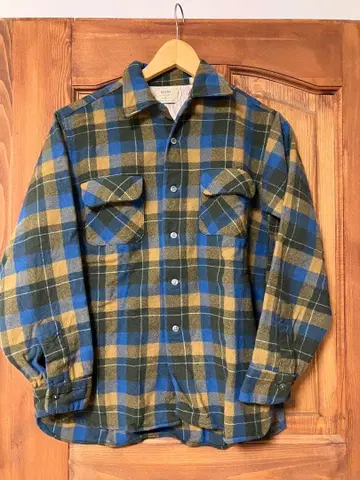 60s 시어스 밴드 포함 울 셔츠