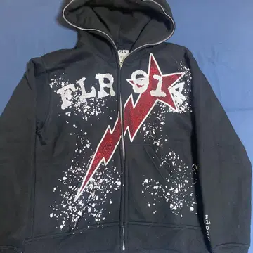 FLR 914 블랙 집업 후드티 S/M