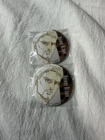 진격의 거인 원화 캔뱃지 라이너 2개