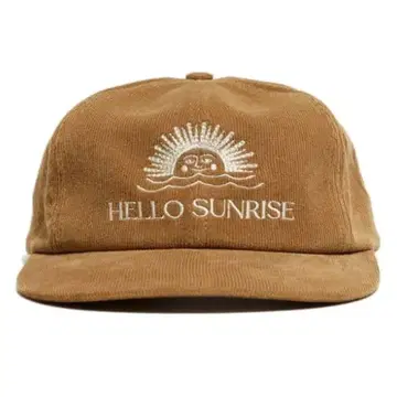 HELLO SUNRISE 코듀로이 6패널 캡 카멜