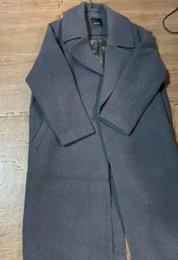 Spick&Span 울 혼방 체스터 코트 다크 그레이 M 오버 사이즈