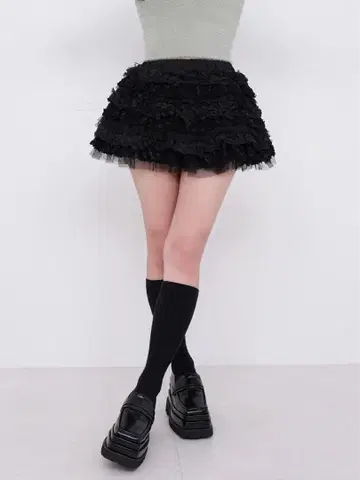 다리치 랜덤 프릴 니트 셋업 스커트만