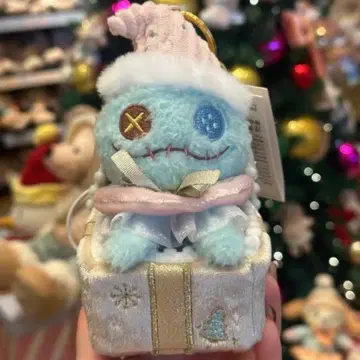 상하이 디즈니 스크럼프 봉제 인형 키체인 스티치&프렌즈 시리즈