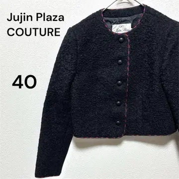 준주 플라자 쿠튀르 노카라 자켓 트위드 아우터