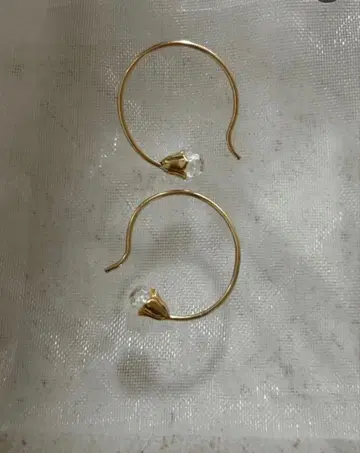 agete 골드 후프 귀걸이