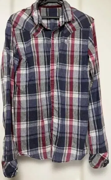 Francist.MOR.K.S. 모크스 파랑 빨간색 체크 셔츠 사이즈 4