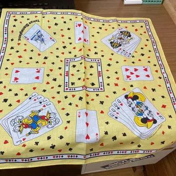 미키 미니 트럼프 무늬 손수건