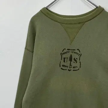 WAREHOUSE 양면 브이 웨어하우스 맨투맨 그린 40