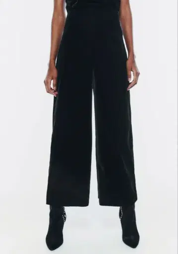 ZARA 블랙 와이드 팬츠 벨벳 택 포함 새상품
